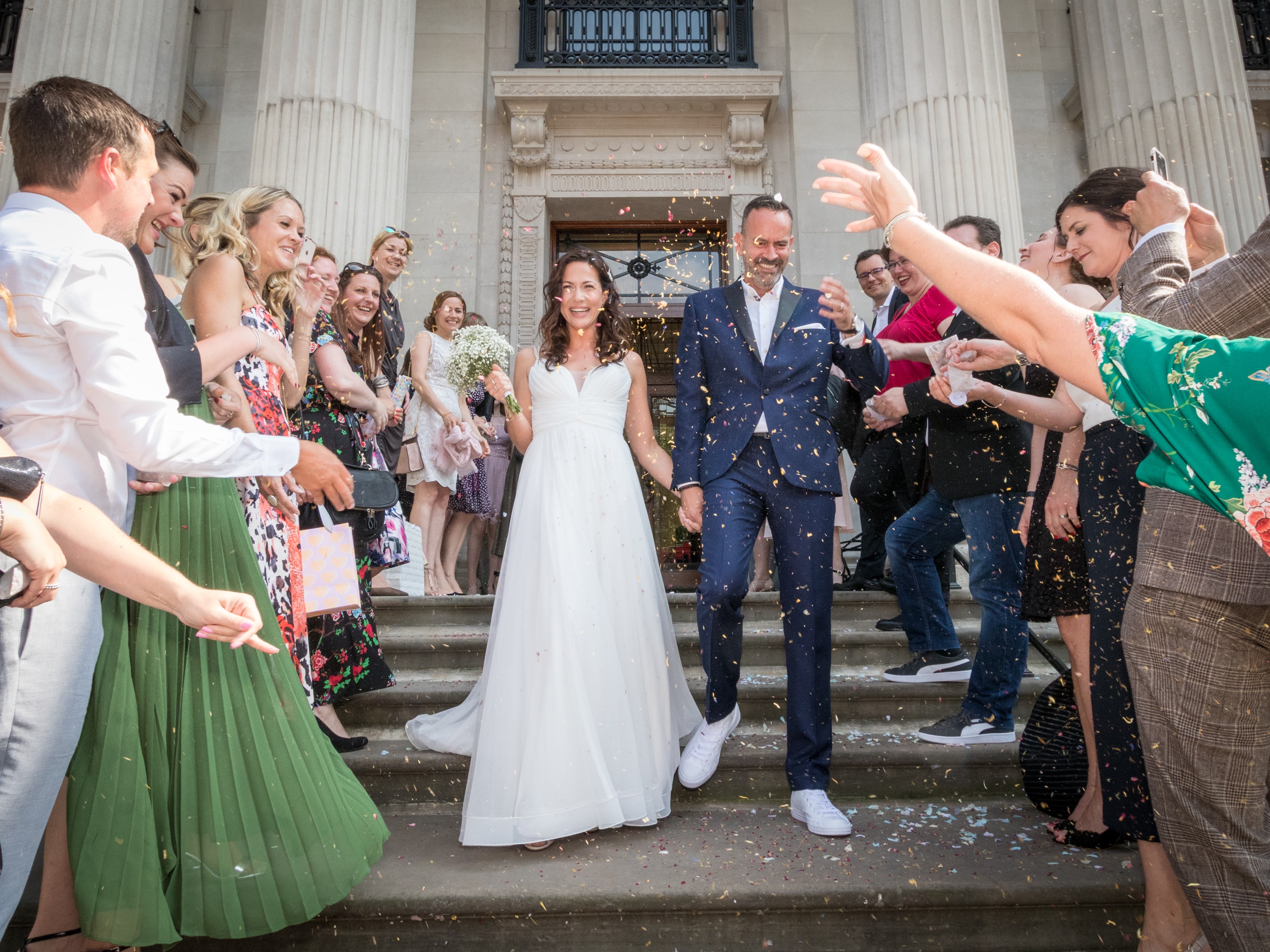 Jane and Seb on their wedding day